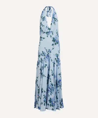 Reformation Women's Briony Georgette Dress In Blue