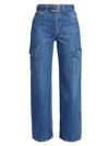 REFORMATION WOMEN'S CARY BELTED CARGO JEANS