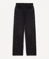 Reformation Women's Cary High-rise Slouchy Wide-leg Studded Jeans