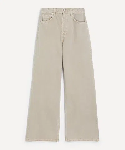 Reformation Women's Cary High Rise Slouchy Wide-leg Jeans In Neutral