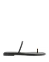 Reformation Cassandra Flat Sandals In Black