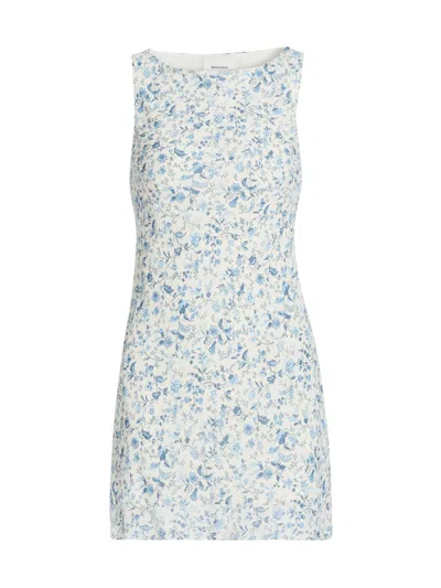 Reformation Women's Dale Floral A-line Minidress In Green