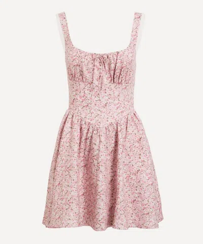 REFORMATION REFORMATION WOMEN'S DARIA ROSIN LINEN MINI DRESS