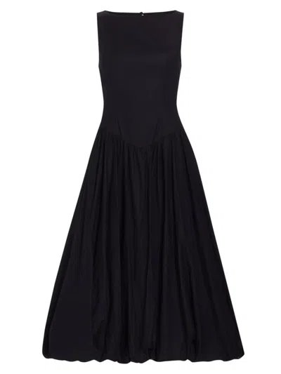 Reformation Elvira Sleeveless Stretch-organic Cotton Maxi Dress In Black
