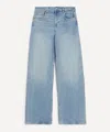 Reformation Charlee Low Rise Straight Leg Jeans In Blue