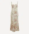 Reformation Womens Posy Irisa Floral Woven Maxi Dress In Neutral