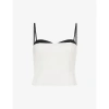 Reformation Womens Ivory Melanie Sweetheart-neck Stretch-woven Top In Ivory