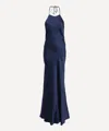 Reformation Women's Jeanie Navy Silk Maxi Dress In Blue