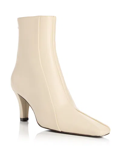 Reformation Women's Jeanne Leather Ankle Boots - Exclusive In Almond Leather