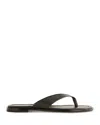Reformation Women's Jessie Leather Thong Sandals In Black