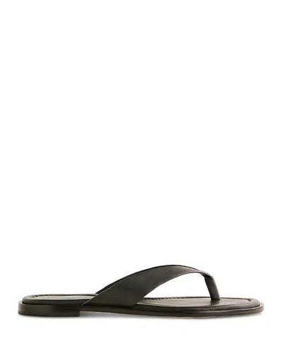 Reformation Women's Jessie Leather Thong Sandals In Black
