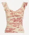 Reformation Lemmy Knit Top Dolce Vita In Neutral