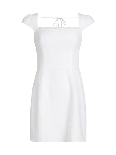Reformation Women's Loula Linen Minidress In White