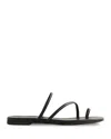 Reformation Ludo Toe Ring Strappy Flat Sandals Black 5.5