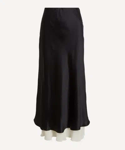 Reformation Women's Marcia Silk Skirt In Black