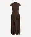 Reformation Maven Mock-neck Chiffon Midi Dress In Multi