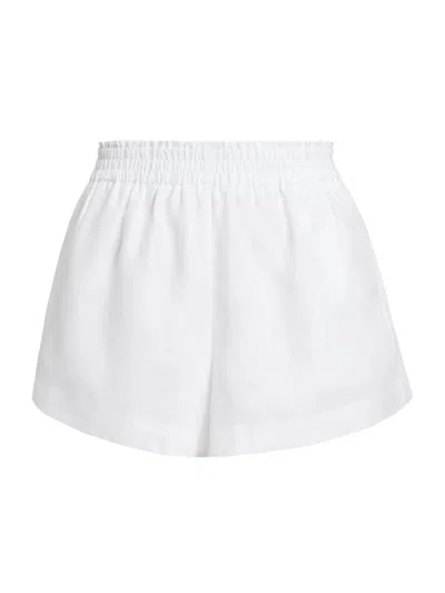 Reformation Women's Mila Linen Shorts In White