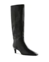 Reformation Remy Leather Knee Boots In Black