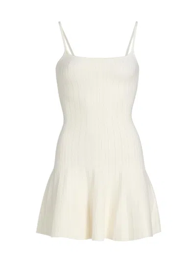 Reformation Women's Rhia Cotton-blend Knit Minidress In Neutral