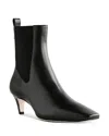 Reformation Roberta Ankle Boots Black Leather In Black