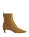 Reformation Roberta Ankle Boot In Bog Suede