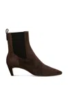 Reformation Roberta Snip-toe Kitten-heel Boots In Boss Suede