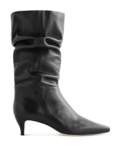Reformation Women's Rosie Mid Shaft Boots In Black