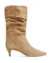 Reformation Rosie Mid Shaft Boot In Toast/coco