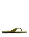 Reformation Jessie Thong Sandal In Avocado Suede