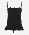 Reformation Silvia Silk Top Black In Black
