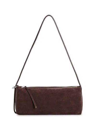 Reformation Women's Simona Suede Cylinder Shoulder Bag In Brown