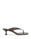Reformation Sophie Heeled Sandal In Brown Croc-effect