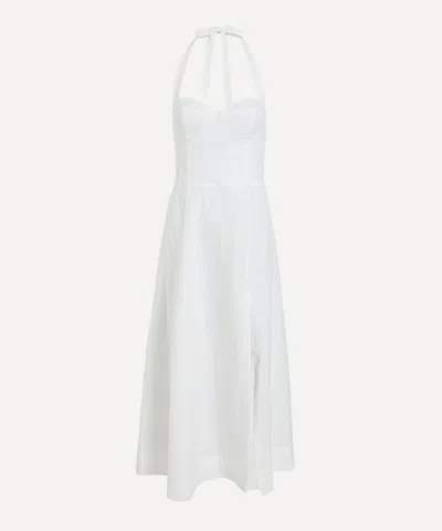 REFORMATION REFORMATION WOMEN'S TALA WHITE LINEN DRESS
