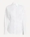 Reformation Vanta Stretch Poplin Button-up Shirt In White