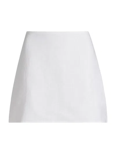 Reformation Women's Veranda Linen Miniskirt In White
