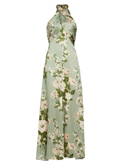 Reformation Women's Veria Floral Silk Maxi Dress In Multi