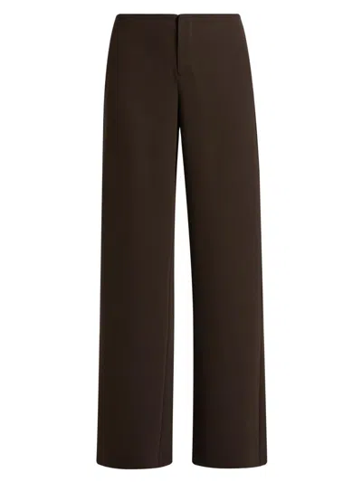 Reformation Women's Vida Low-rise Wide-leg Pants In Brown