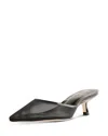 Reformation Women's Wilda Kitten Heel Mules In Black