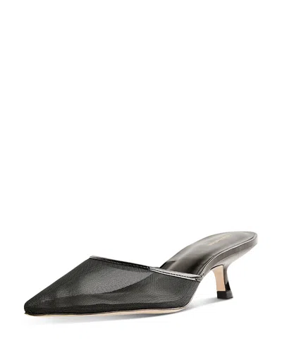Reformation Women's Wilda Kitten Heel Mules In Black