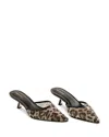 Reformation Wilda Kitten Mule In Animal Print