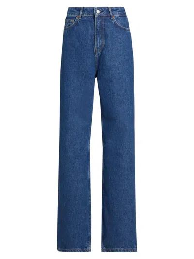 Reformation Women's Wilder High-rise Wide-leg Jeans In Cleary