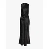 Reformation Casette Open-back Silk Dress In Black
