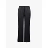 Reformation Juno Flared Trousers In Black