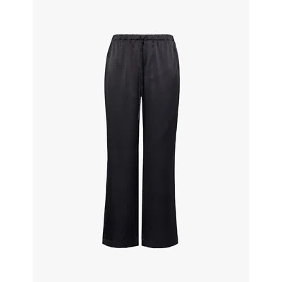 Reformation Juno Flared Trousers In Black