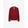 Reformation Womens Jadey V-neck Cashmere And Wool-blend Jumper Chianti In Burgundy