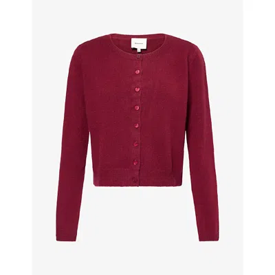 Reformation Womens Clara Cashmere Cardigan Romance Xl In Red
