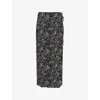 Reformation Womens Colette Opal Low-waist Woven Maxi Skirt In Black