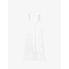 Reformation Womens Everett Square-neck Linen Midi Dress White In White