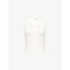 Reformation Womens Rylie Slim-fit Knitted Tank Top Fior Di Latte Xs In White