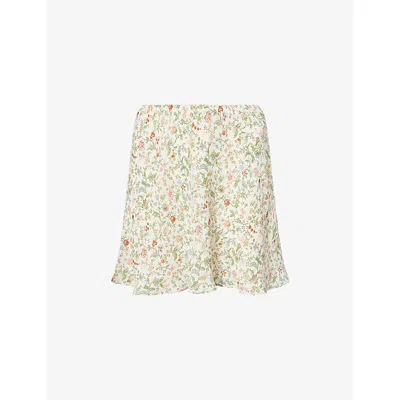 Reformation Womens Gardener Brandy Printed Woven Skirt In Multi